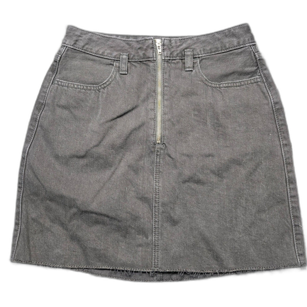 Hollister Denim Skirt Womens Juniors 3 Black Ultra High Rise Mini Jean Skirt